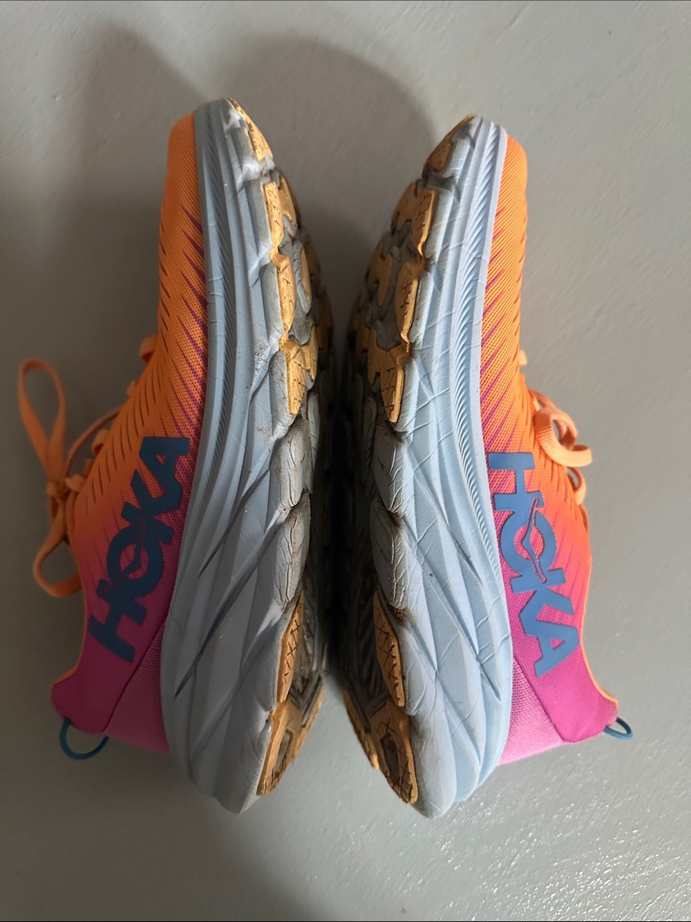 Hoka Rincon 3 Orange Blue Pink Women’s 8 Running Walking Colorful - Picture 3 of 10